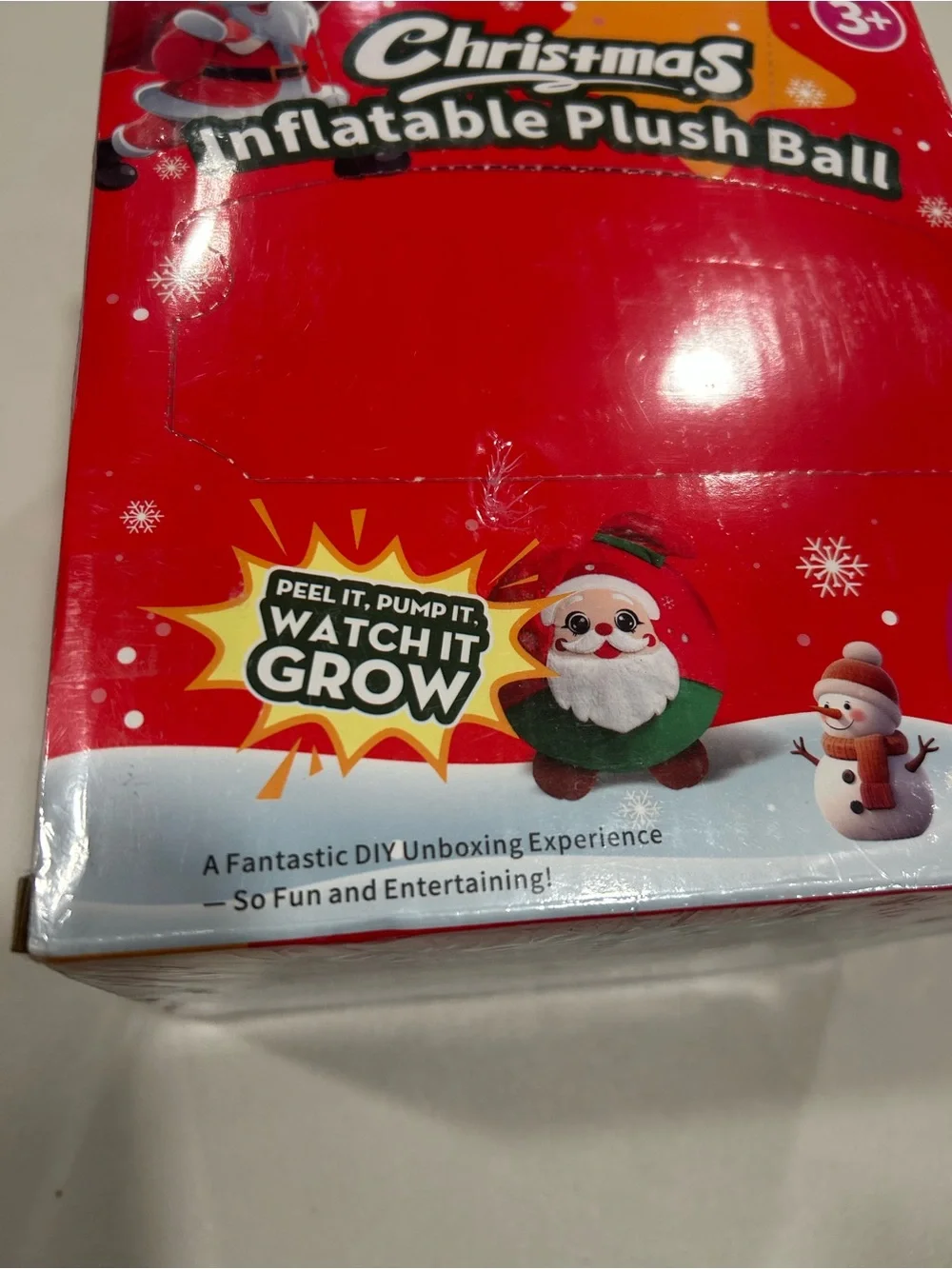 Christmas Inflatable Plush Santa Ball - Red & Green
